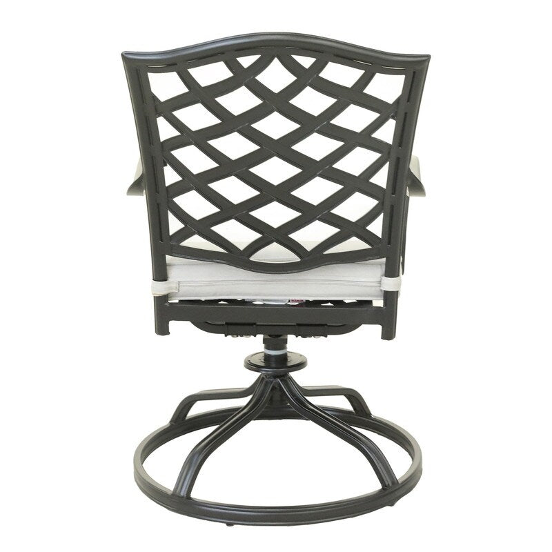 Flamingo Aluminum Dining Swivel Chair With Cushion, Set of 2