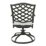 Flamingo Aluminum Dining Swivel Chair With Cushion, Set of 2