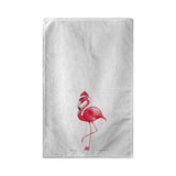 Flamingos - Santa Kitchen Towel - 16x25