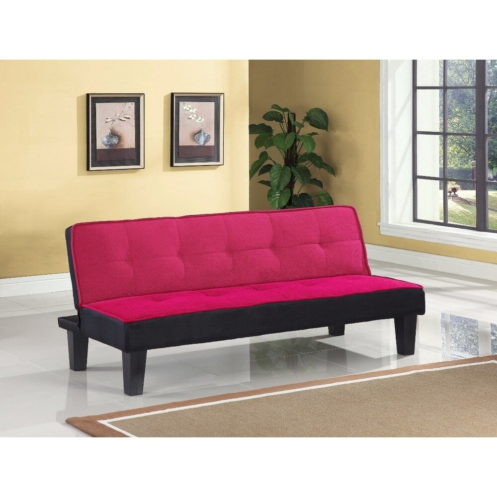 Flannel Fabric Adjustable Sofa, Pink