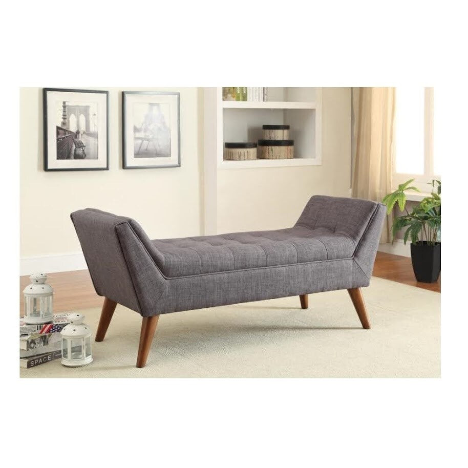 Flared Arm Bench Grey And Brown By Avery Oaks Furniture