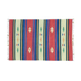 Flat Weave Handmade Southwest Design Reversible Killim Rug - Multi - 4'0 x 6'1