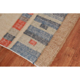 Flat Weave Modern Kilim Turkish Area Rug Flatweave Jute Carpet - 8'6" x 9'8"