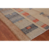 Flat Weave Modern Kilim Turkish Area Rug Flatweave Jute Carpet - 8'6" x 9'8"