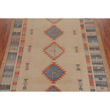 Flat Weave Modern Kilim Turkish Area Rug Flatweave Jute Carpet - 8'6" x 9'8"
