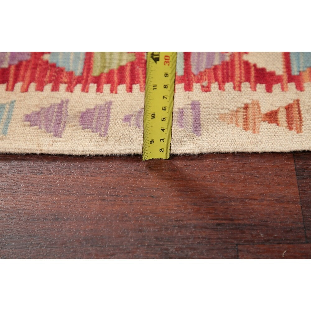 Flat-Weave Southwestern Kilim Oriental Handmade Turkish Area Rug Wool - 6'6" x 4'11"