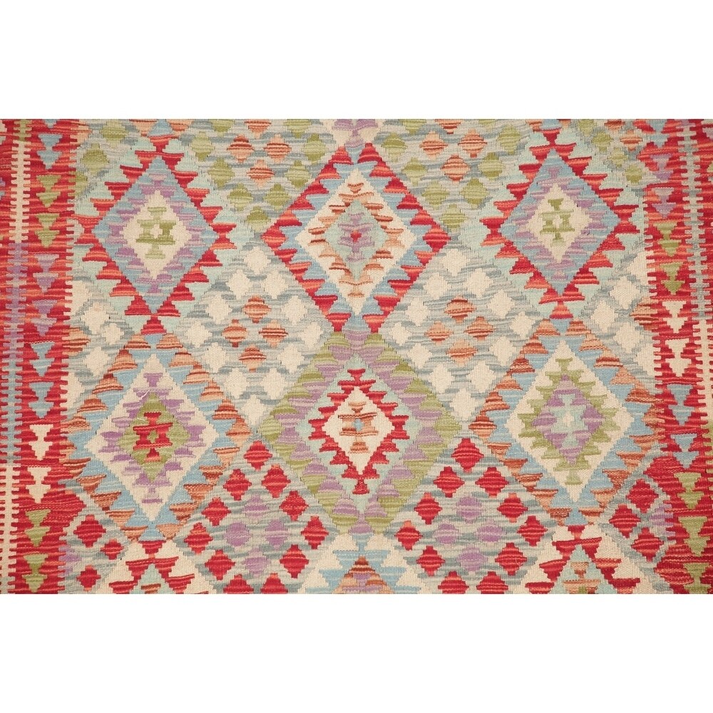 Flat-Weave Southwestern Kilim Oriental Handmade Turkish Area Rug Wool - 6'6" x 4'11"