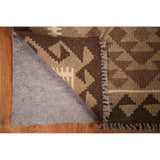 Flat-weave Geometric Kilim Reversible Area Rug Oriental Wool Carpet - 3'0" x 5'2"