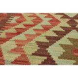 Flat-weave Kashkoli FW Copper, Brown Wool Rug - 3'3 x 6'6