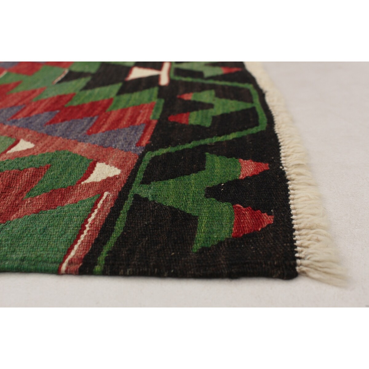 Flat-weave Sivas Red Wool Kilim - 5'3 x 10'8
