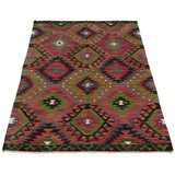 Flat-weave Sivas Red Wool Kilim - 5'3 x 10'8