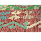 Flatweave Shynar Red/Ivory Runner - 2'10" x 9'11"