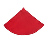 Fleece Brick Red 53-inch Round Hemmed Tree Skirt