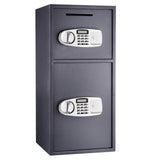 Electronic Safe Deposit Box - Drop Safe with Digital Keypad and 2 Manual Override Keys for Cash by Paragon Safes (Gray)