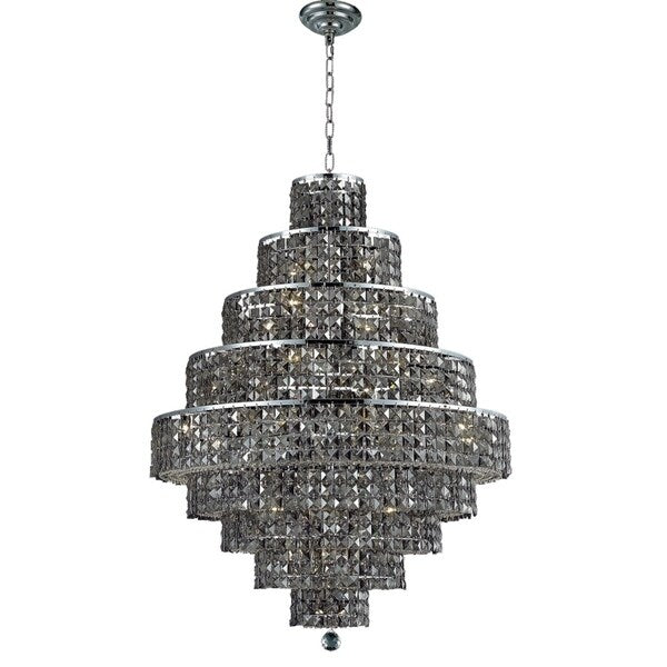 Fleur Illumination Collection Chandelier D:30in H:41in Lt:20 Chrome Finish