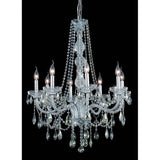 Fleur Illumination Collection Chandelier D:28in H:34in Lt:8 Chrome Finish