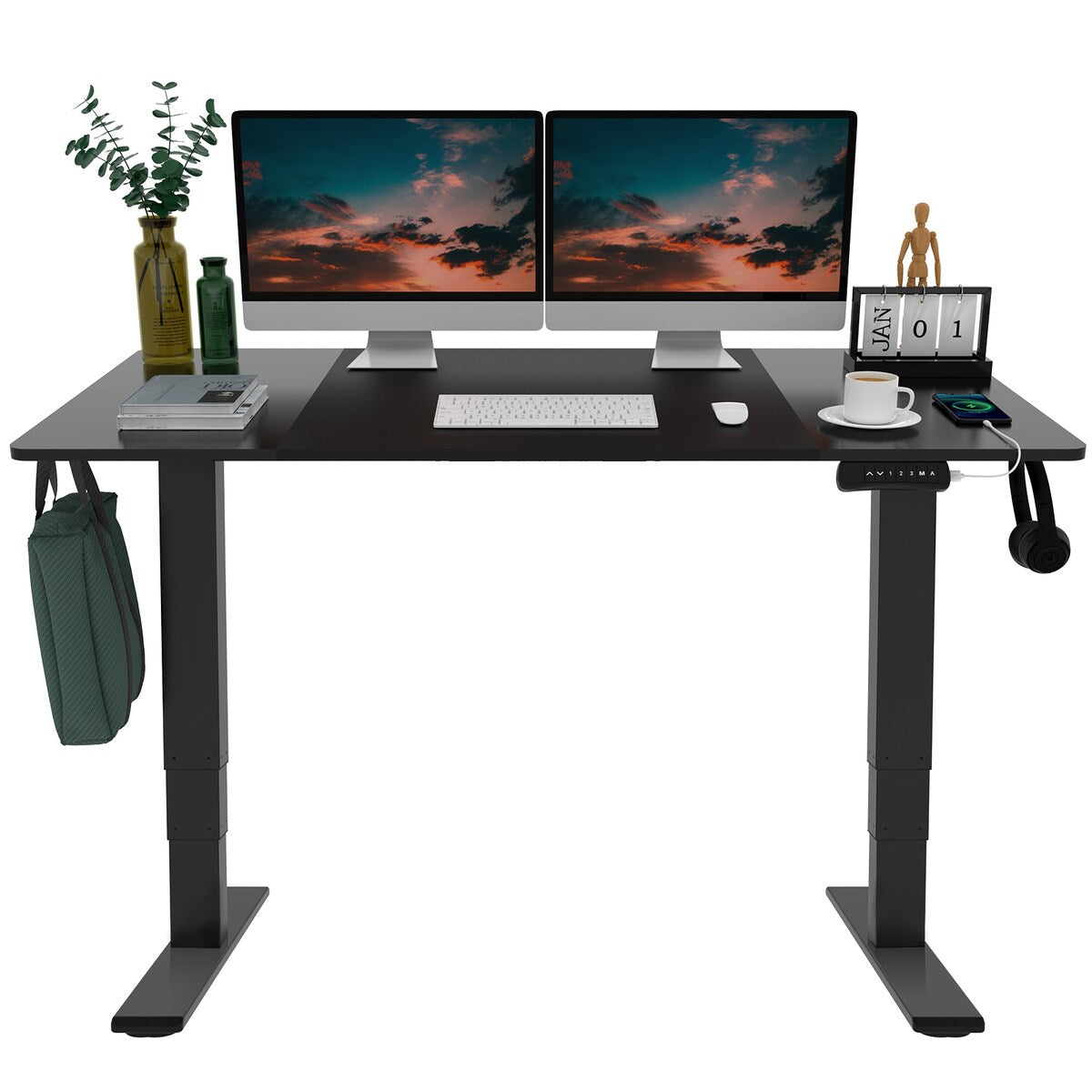 Amazon.com: FLEXISPOT E6 Essential Bamboo 3 Stages Dual