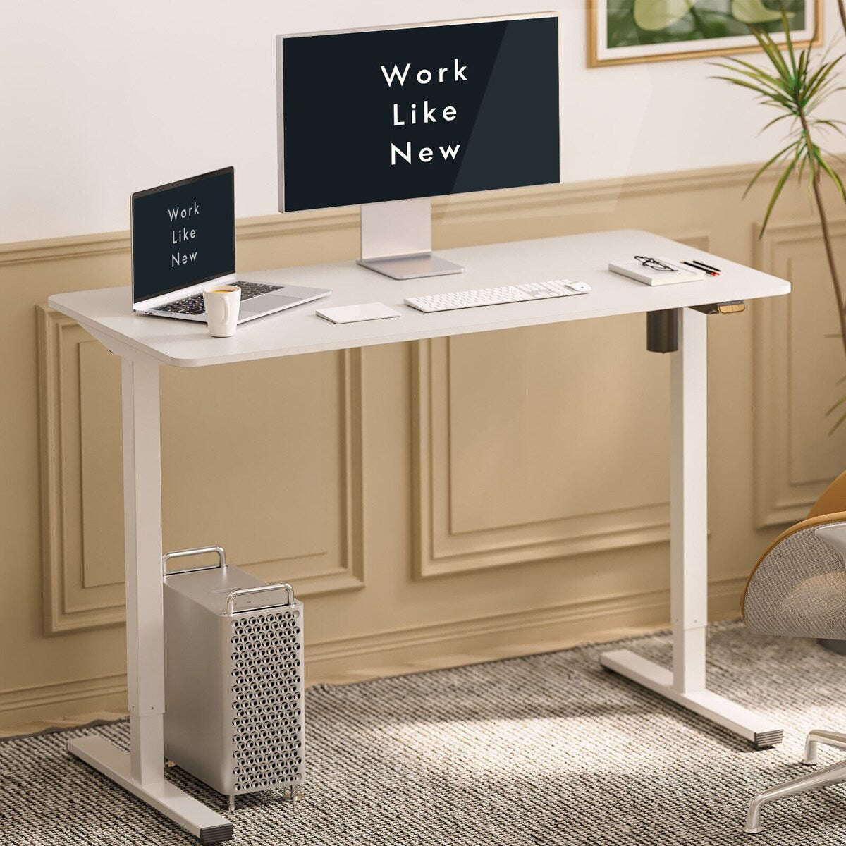 FlexiSpot Electric Standing Desk Whole-Piece Desk Board Computer Desk Height Adjustable Desk for Home Office