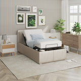 FunniHomi Twin XL/Queen/Split King Size Adjustable Bed Frame, Zero Clearance, Zero Gravity, Mattress Holder