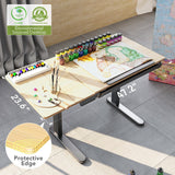 FlexiSpot Height Adjustable Drafting Table Multi-Function Drawing Table Tiltable Tabletop Reading Desk Office Computer Desk