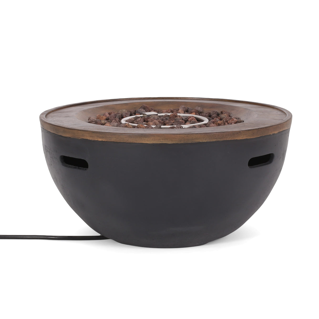 Flint Lightweight Concrete Outdoor 40K BTU Fire Pit Bowl by Christopher Knight Home
