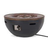 Flint Lightweight Concrete Outdoor 40K BTU Fire Pit Bowl by Christopher Knight Home