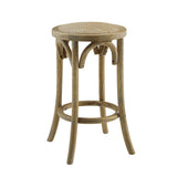 Flint Rattan Seat Backless Counter Stool