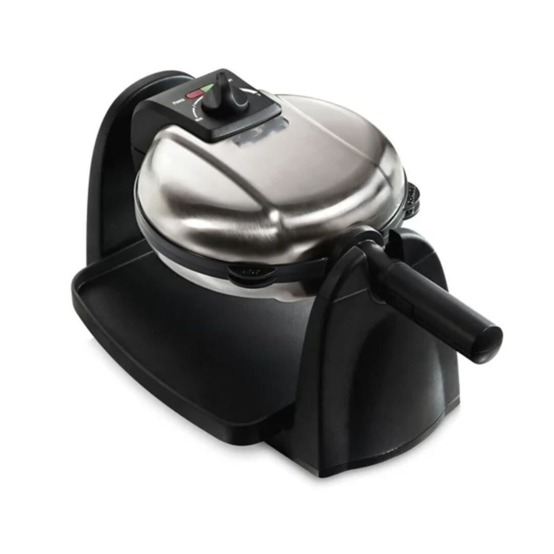 Flip Belgian Waffle Maker with Removable Plates, Black