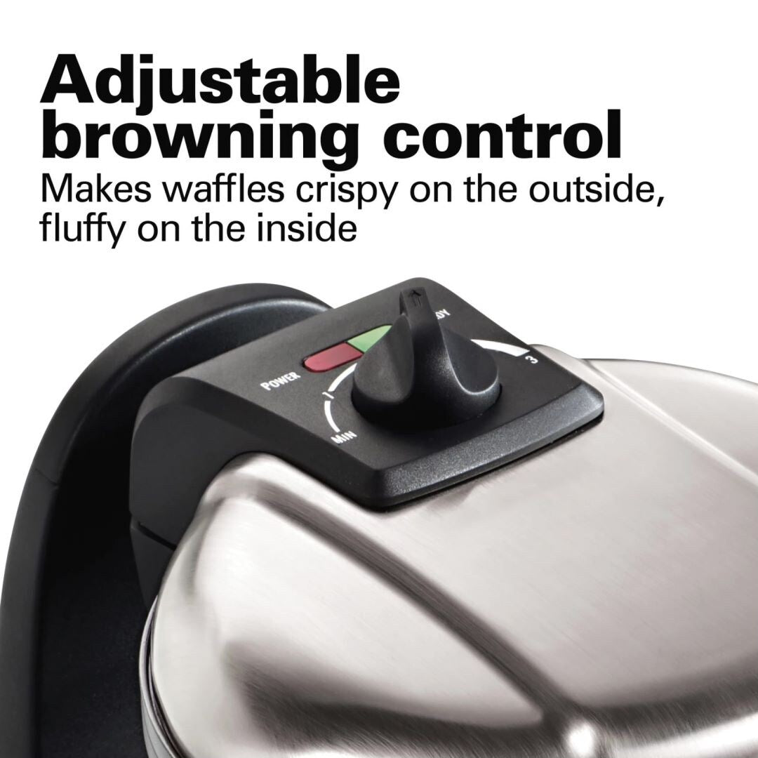 Flip Belgian Waffle Maker with Removable Plates, Black