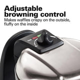 Flip Belgian Waffle Maker with Removable Plates, Black