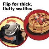 Flip Belgian Waffle Maker with Removable Plates, Black