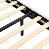 Floating Bed Frame with LED Lights and USB Charging