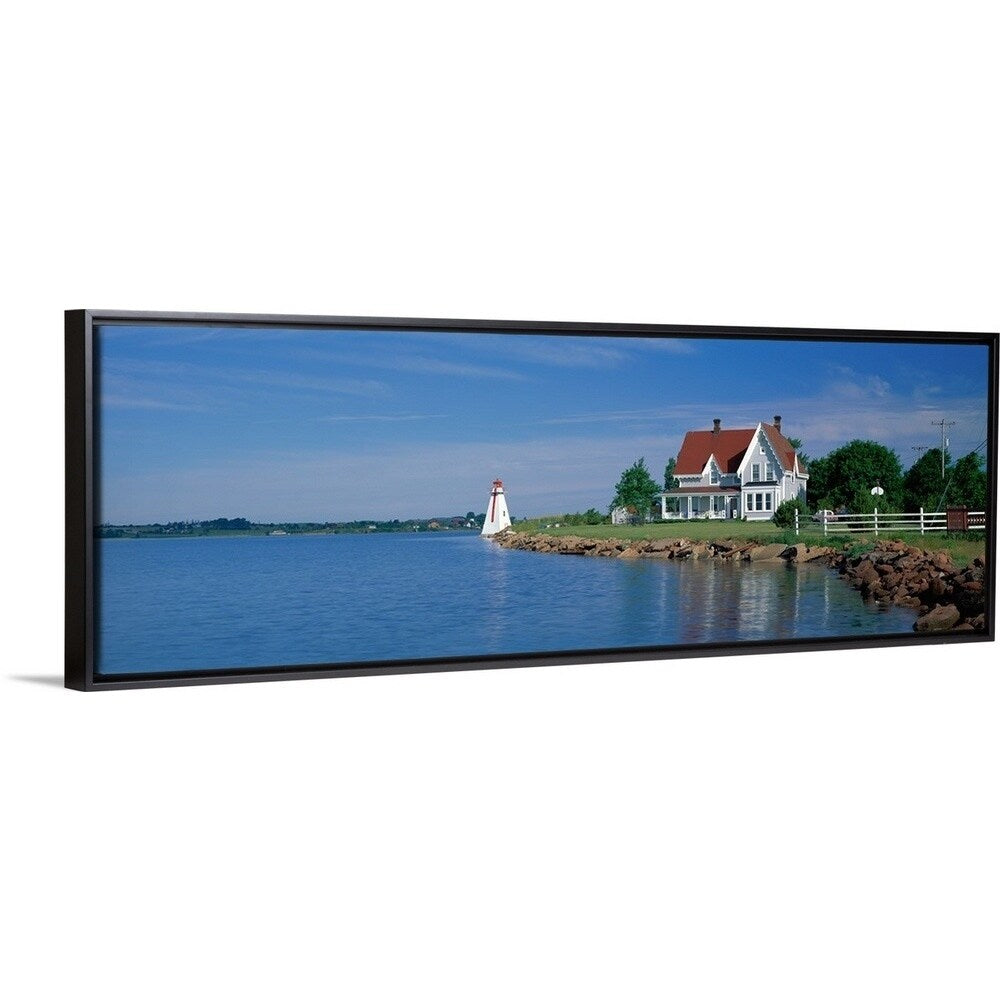 "Charlottetown, Prince Edward Island, Canada" Black Float Frame Canvas Art