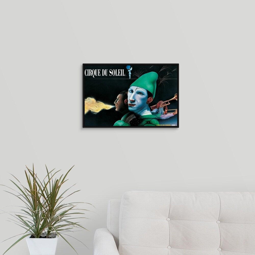 "Cirque du Soleil (1984)" Black Float Frame Canvas Art