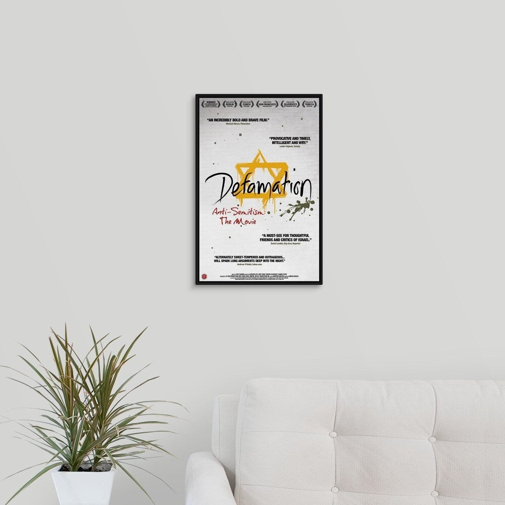 "Defamation - Movie Poster" Black Float Frame Canvas Art