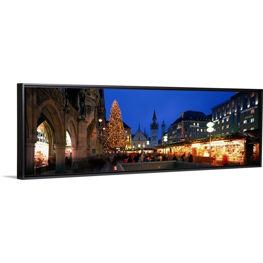 "Munich Germany" Black Float Frame Canvas Art