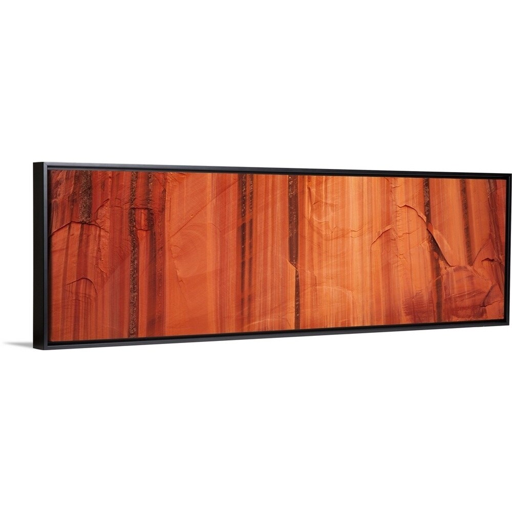 Floating Frame Premium Canvas with Black Frame entitled Sandstone Wall Capitol Reef National Park UT - Multi-color