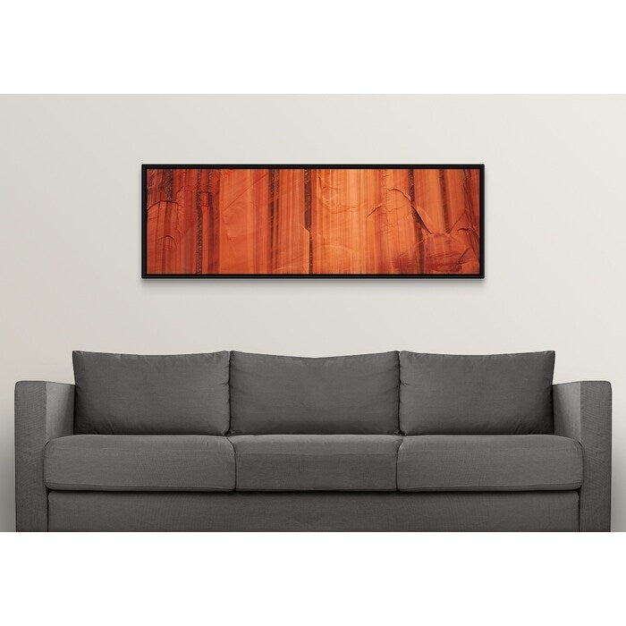 Floating Frame Premium Canvas with Black Frame entitled Sandstone Wall Capitol Reef National Park UT - Multi-color
