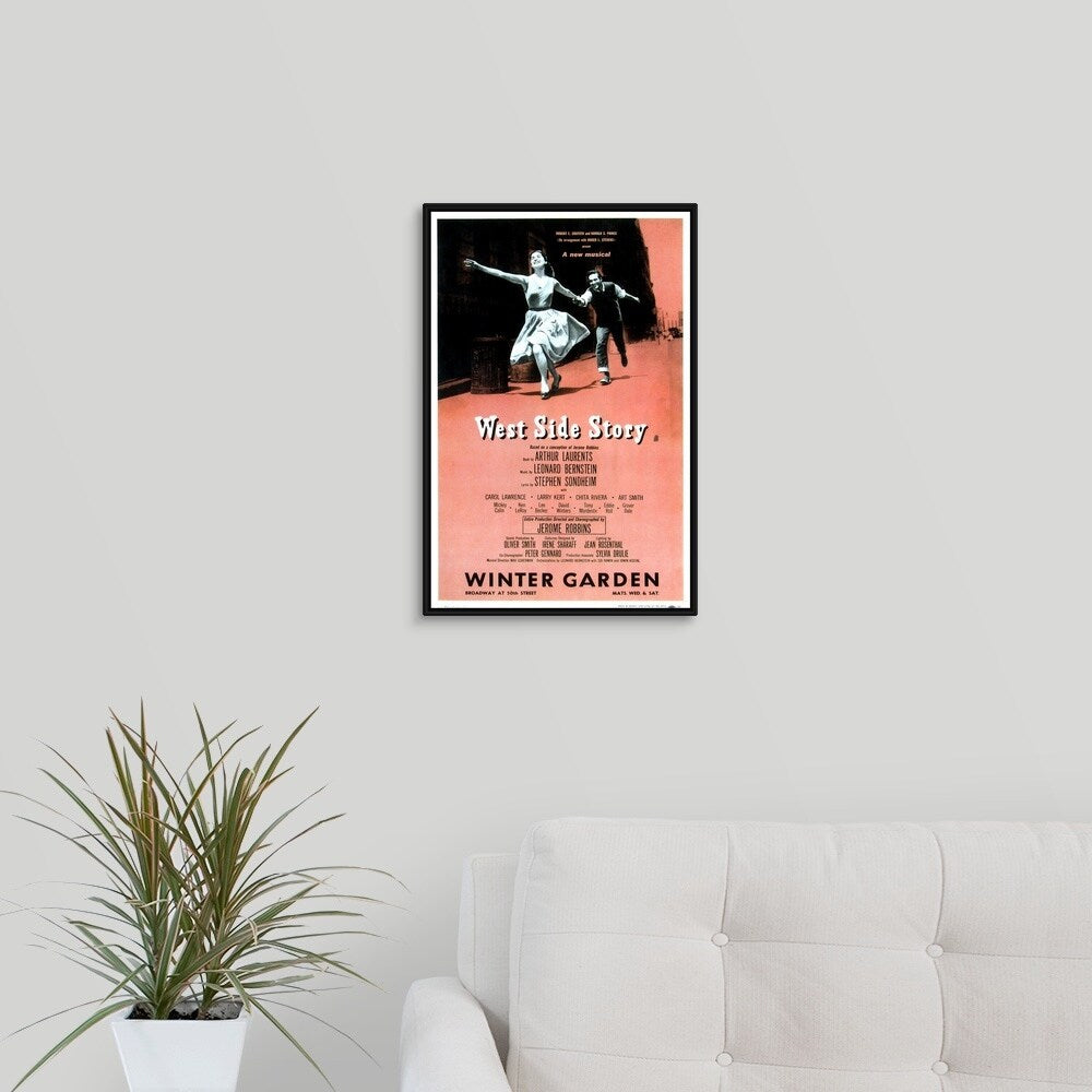 "West Side Story (Broadway) (1957)" Black Float Frame Canvas Art