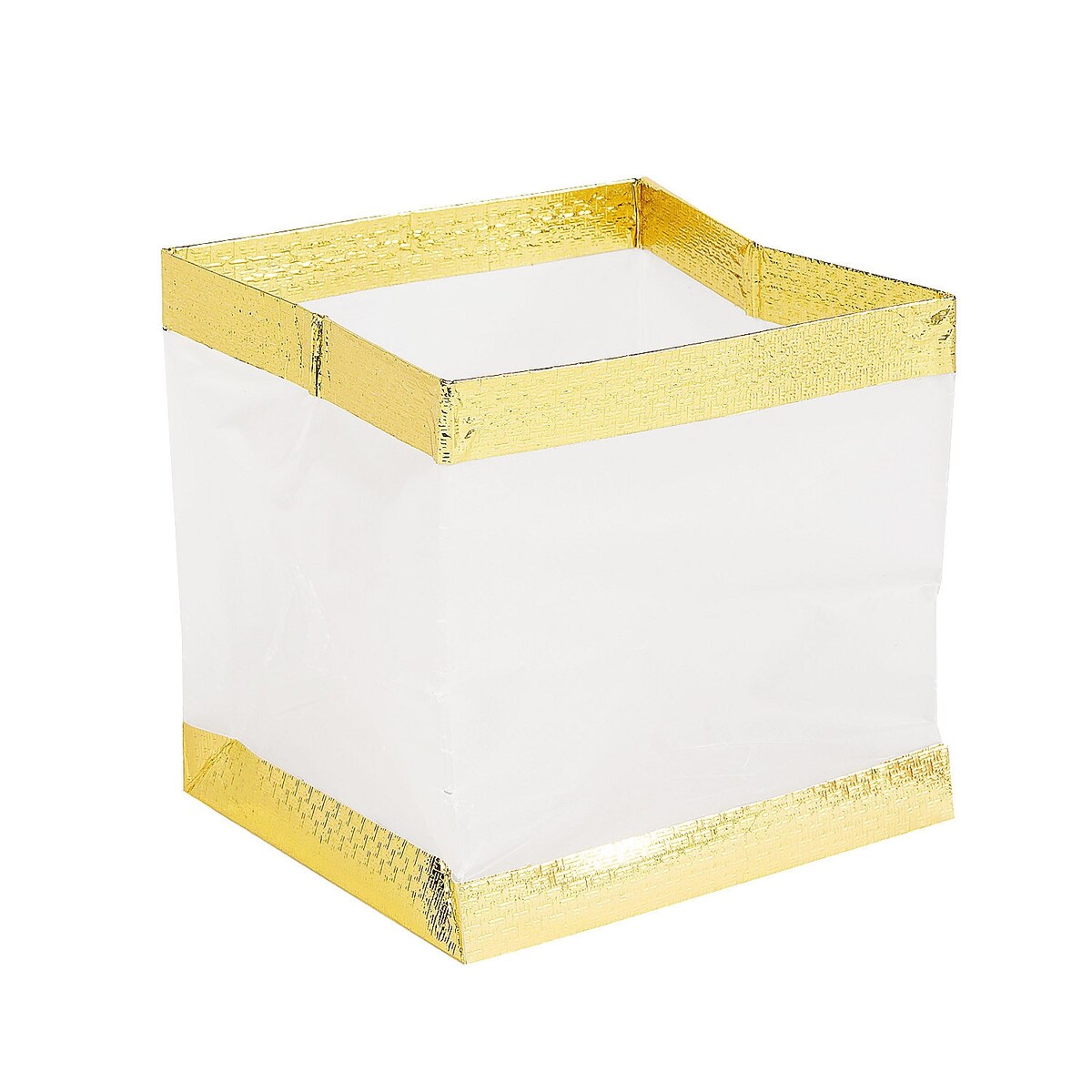 Floating Luminary Water Lanterns with Gold Trim, Wedding Supplies, Home Decor, 12 Pieces - 6" x 6" x 6"