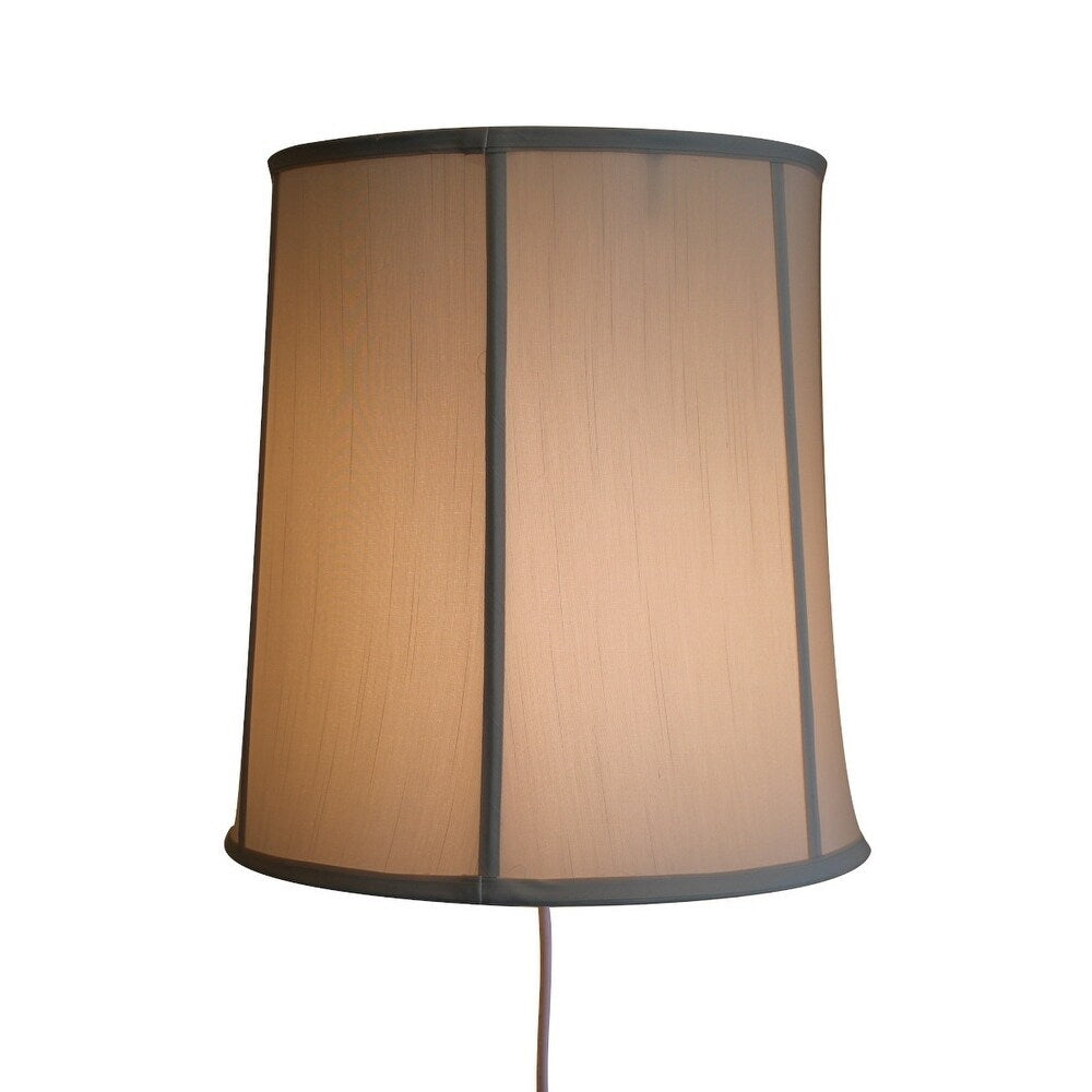 Floating Shade Plug-In Wall Light Eggshell 12x14x15