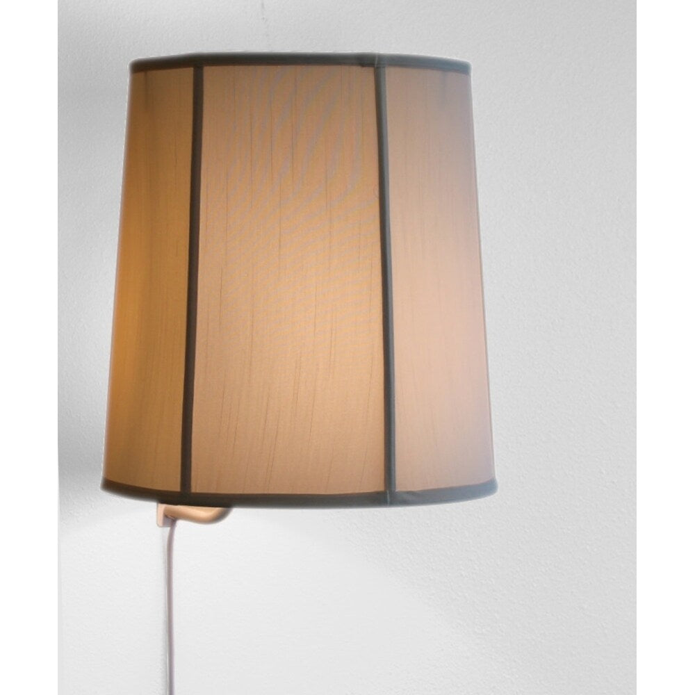 Floating Shade Plug-In Wall Light Eggshell 12x14x15