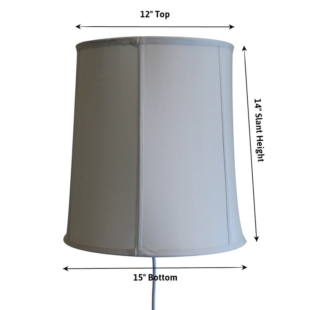 Floating Shade Plug-In Wall Light Eggshell 12x14x15