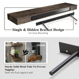 Floating Shelves 36 inches Rustic Natural Wood Shelf for Wall Set of 2 Open Shelving Farmhouse Light Wooden Wall Mounted