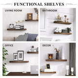 Floating Shelves 36 inches Rustic Natural Wood Shelf for Wall Set of 2 Open Shelving Farmhouse Light Wooden Wall Mounted