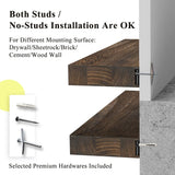 Floating Shelves 36 inches Rustic Natural Wood Shelf for Wall Set of 2 Open Shelving Farmhouse Light Wooden Wall Mounted
