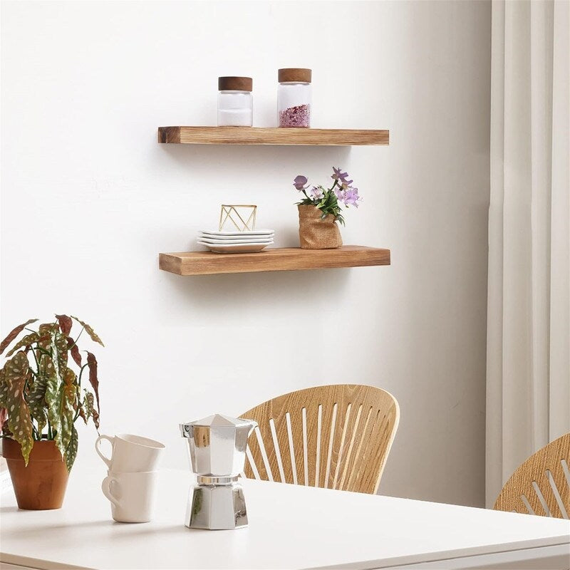 Floating Shelves Wall Mounted Set of 2 - 16"D x 5.7"W x 1.3"H