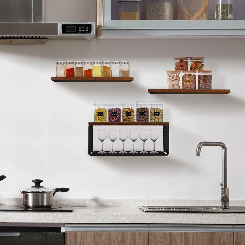 Floating Shelves Wall Mounted Set of 3