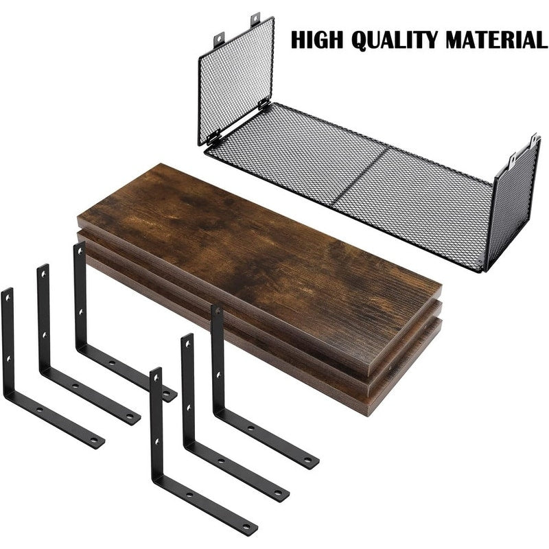 Floating Shelves Wall Mounted Set of 3