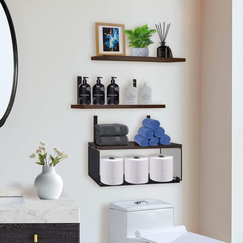 Floating Shelves Wall Mounted Set of 3